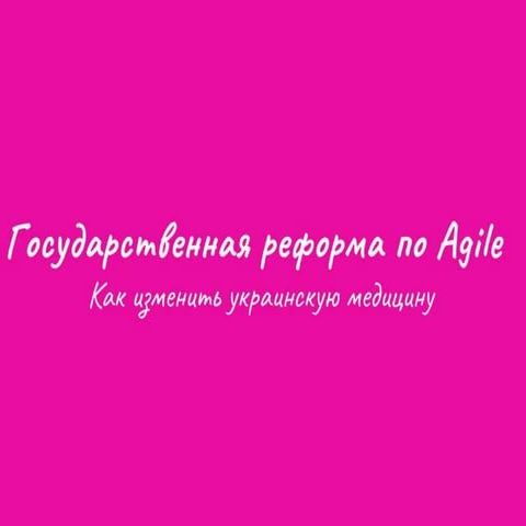 Вадим Аристов и Вероника Кобзистая "Государственная реформа по Agile"