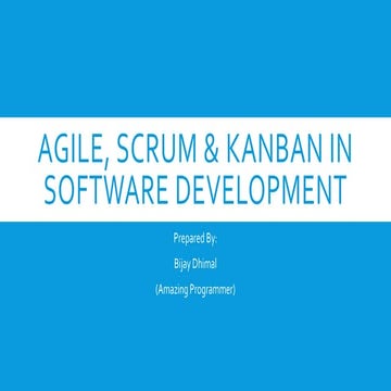 Agile, scrum & kanban in software development