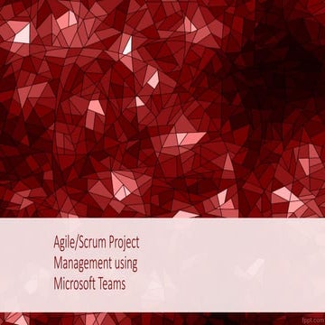 Agile scrum using ms teams o365 mn