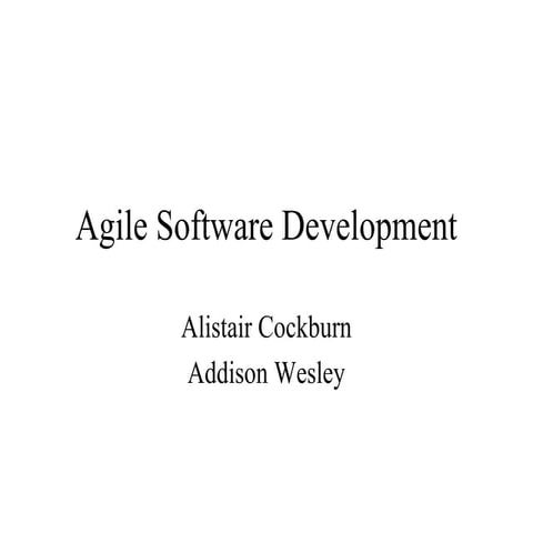 Agile software development