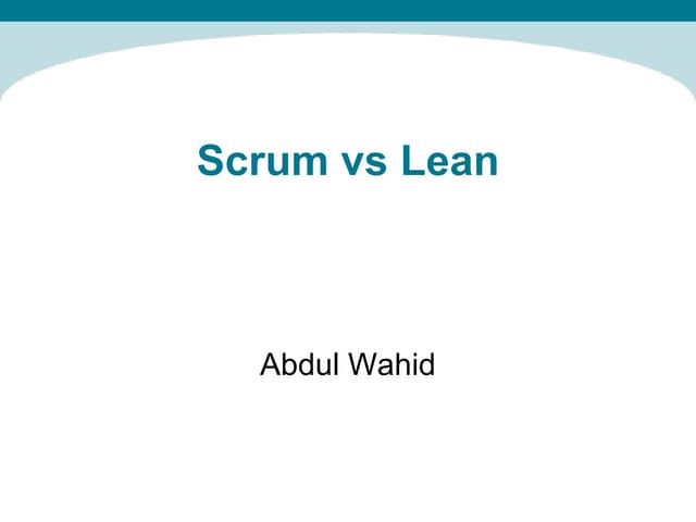 Agile Software Development Scrum Vs Lean