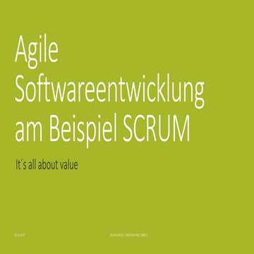 Agile softwareentwicklung am Beispiel von Scrum