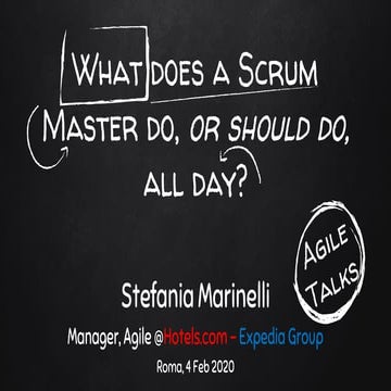 What a Scrum Master do, or should do all day?
