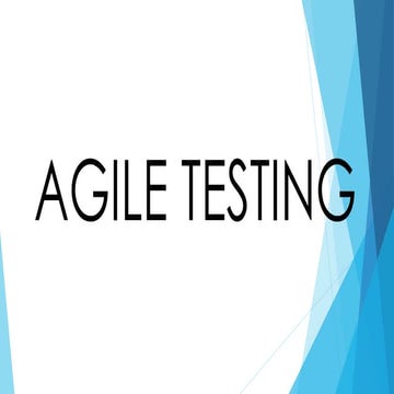 Agile testing