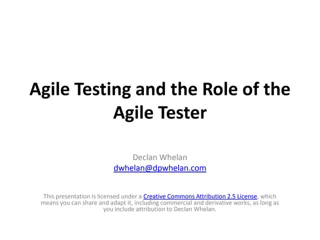 Agile Testing: The Role Of The Agile Tester
