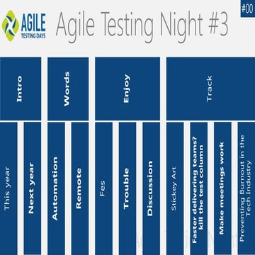 Agile Testing Night 3