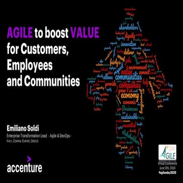 Agile to boost value for customers, employees and communities