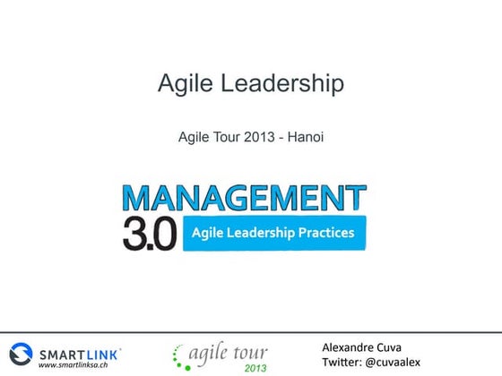 Management 3.0 Keynote in Agile tour 2013 Hanoi