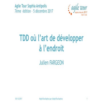 TDD où l’art de développer à l’endroit