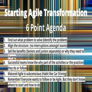 Starting Agile Transformation