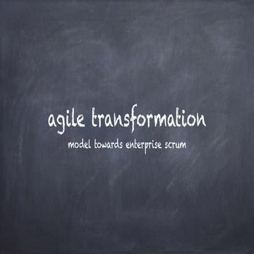Agile transformation model toward Enterprise Scrum