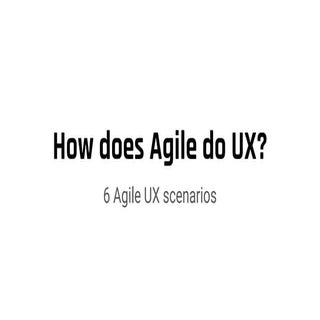 Agile in UX