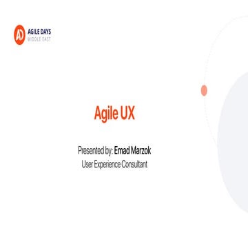 Agile UX (By Emad Marzok)