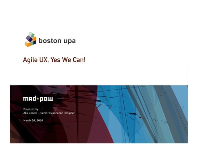Agile UX, Yes We Can!