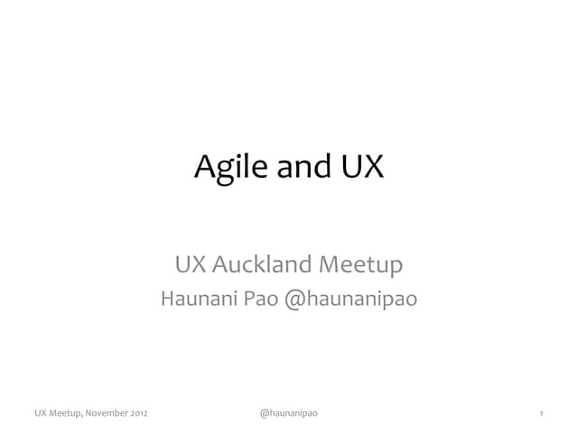 Agile and UX