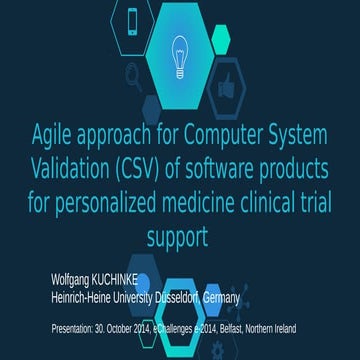 Agile Computer System Validation of software products | PDF