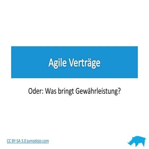Agile Verträge