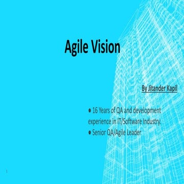 Agile vision  in IT and Software devlopment