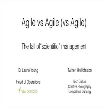 Agile vs agile (vs agile)