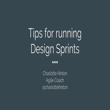 Agile Welly | Design Sprint 10 Tips