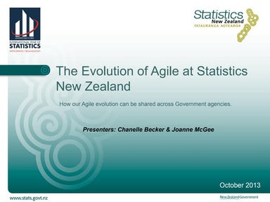 The Evolution of Agile at Statistics New Zealand - Chanelle Becker, Joanne McGee