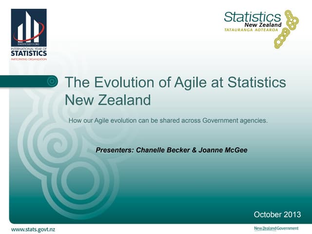 The Evolution of Agile at Statistics New Zealand - Chanelle Becker, Joanne McGee