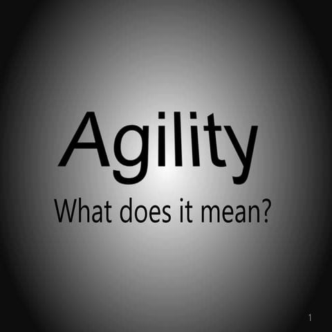 Change Agility - What is it