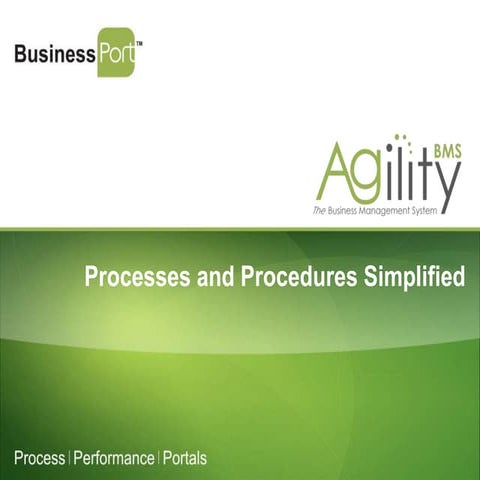 BusinessPort's AgilityBMS 1 Minute Demo