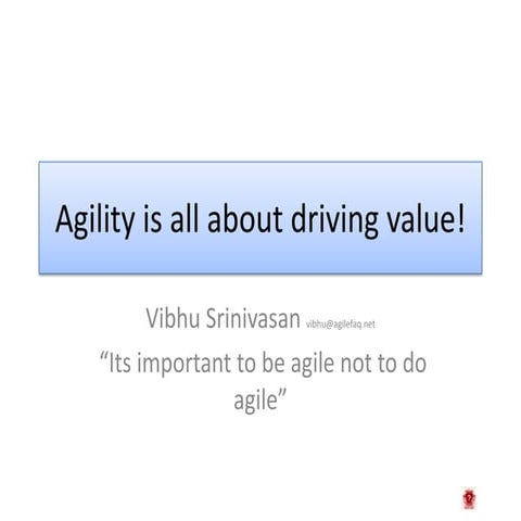 Scaling Agile - Agility Defined
