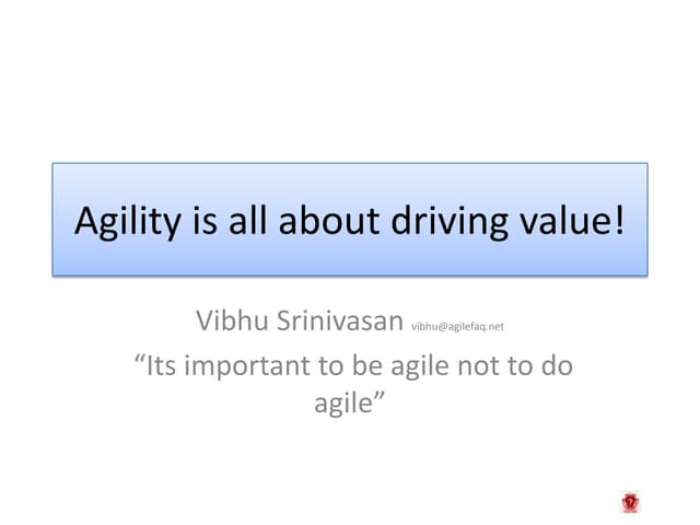 Scaling Agile - Agility Defined