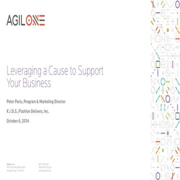 AgilOne on Cause Marketing (partnership with Fashion Delivers)
