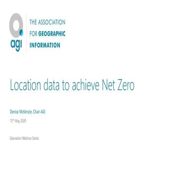AGI Location data to achieve NetZero