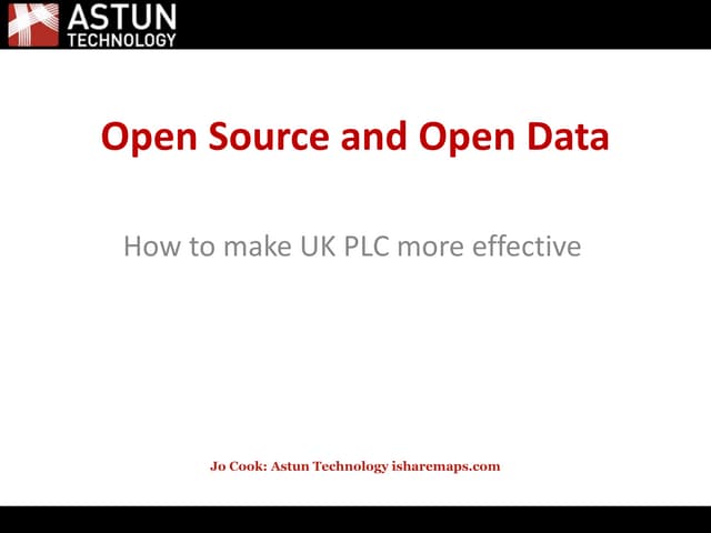 Open Source and Open Data