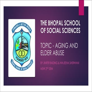 Aging and Elder Abuse