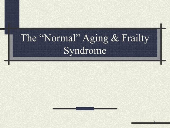 Frailty presentation | PPTX