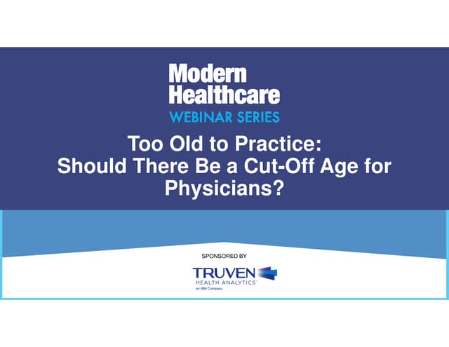 Webinar: Too Old to Practice: Shoul...
