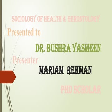 Presentation on the topic of Aging .pptx