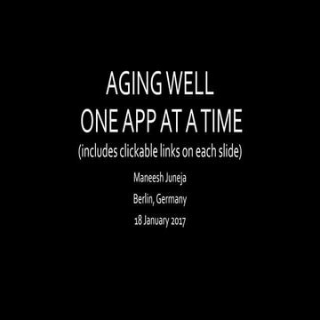 Aging well one app at a time  