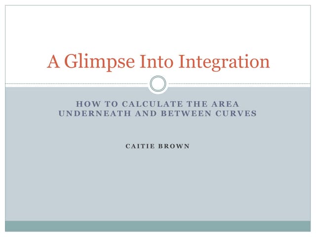 A glimpse into integration