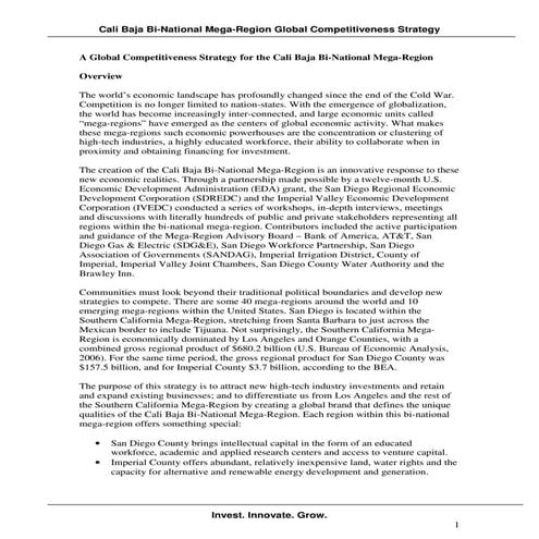 A Global Competivieness Strategy Stand Alone