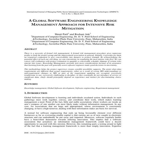 A global software engineering knowledge