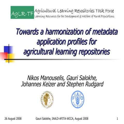 Towards a harmonization of metadata application profiles for agricultural lea...