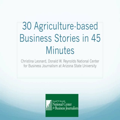 Ag Media Summit - 30 Agriculture Stories