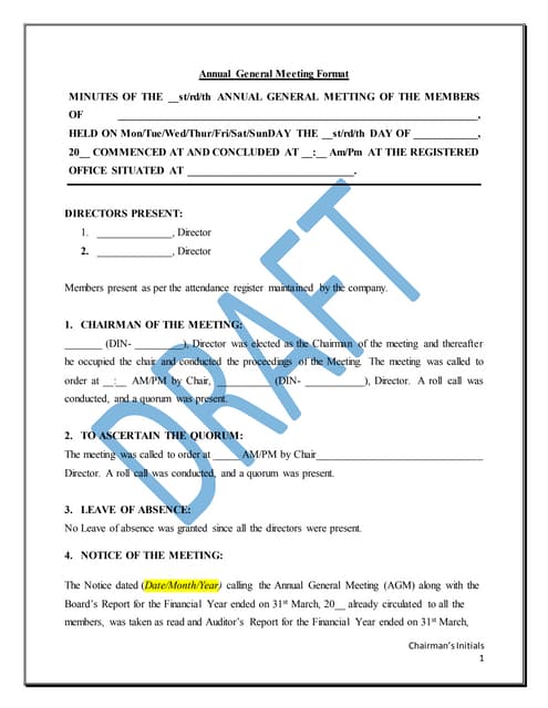 Apartment Association AGM Notice Template provided by ApnaComplex | DOC ...