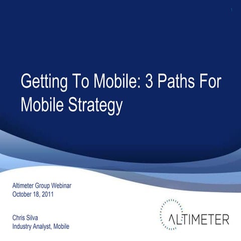 Mobile roadmap & maturity model | PPTX