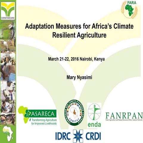 Adaptation Measures for Africa’s Climate Resilient Agriculture