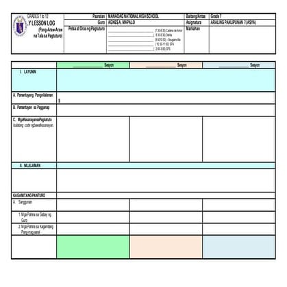 Sample of revise daily lesson log in ap ekonomiks 3 days | DOCX