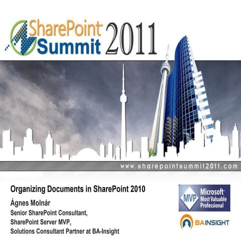 Organizing Documents in SharePoint 2010
