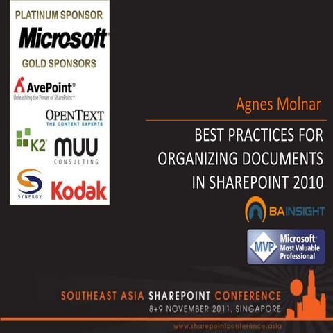 #SEASPC: Organizing Documents in SharePoint 2010
