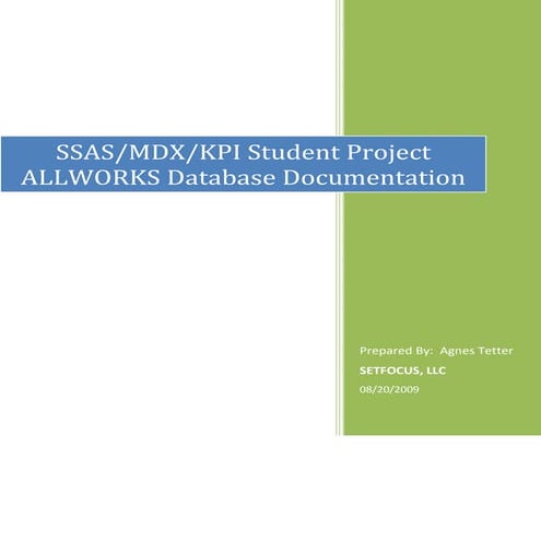 Agnes's SSAS Project Documentation